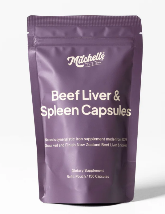 Mitchells Beef Liver & Spleen Refill Pouch 150 Capsules